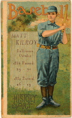 Picture, Helmar Brewing, Helmar Polar Night Card # 215, Matt Kilroy, Bat up, Baltimore Orioles